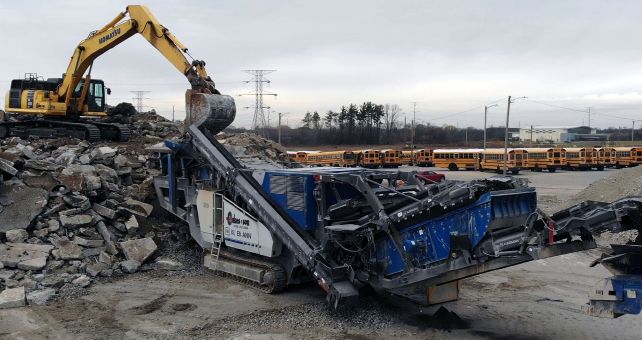 Concrete Crushing at A.W. Oakes Facilities