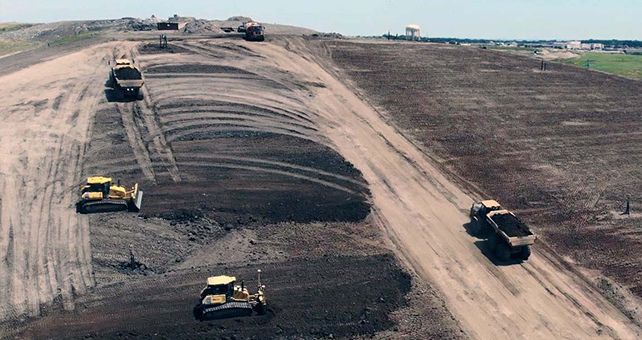 Earthwork at Kestrel Hawk Landfill in Wisconsin